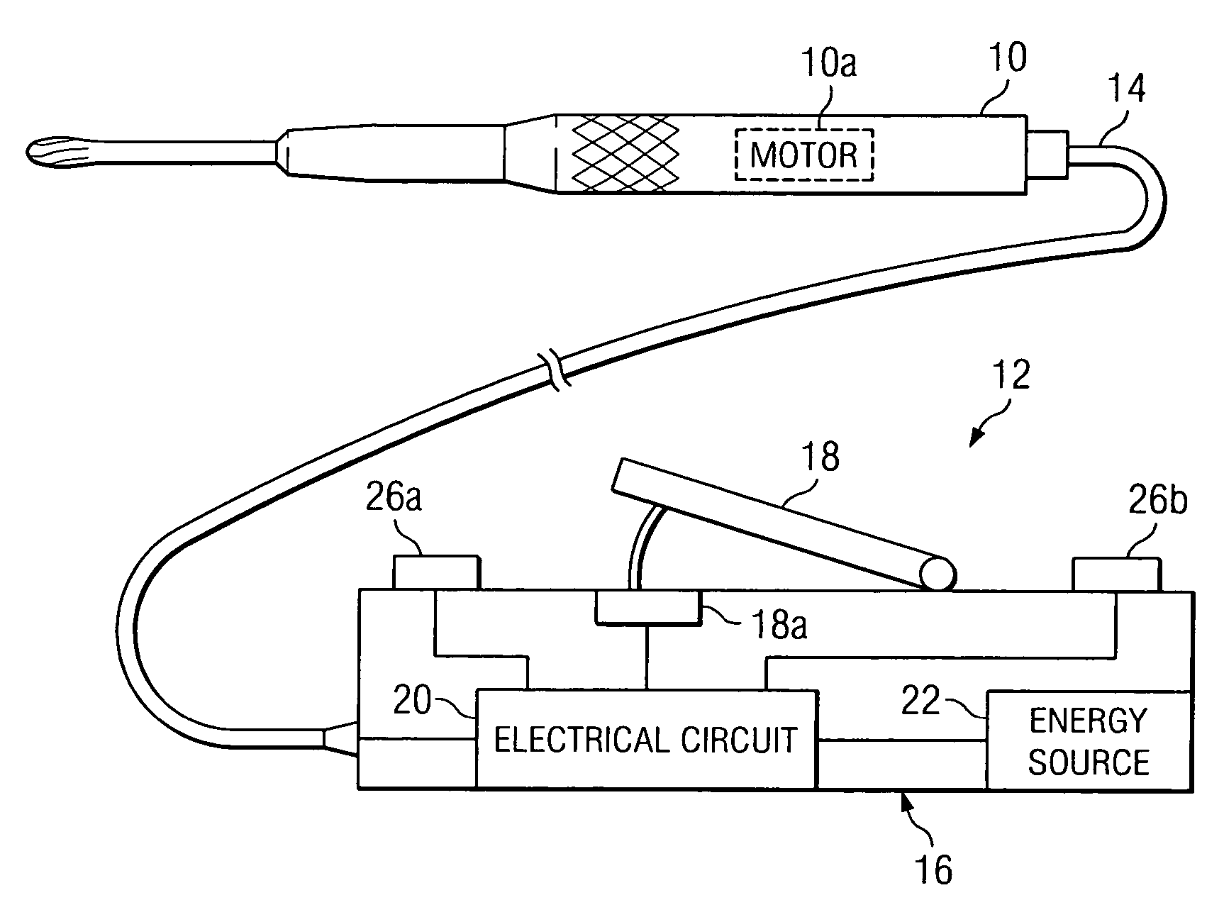 Surgical apparatus with a manually actuatable assembly and a method of operating same