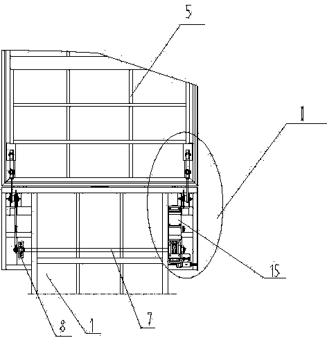 Travel trailer with carriage cover having electric overturning function