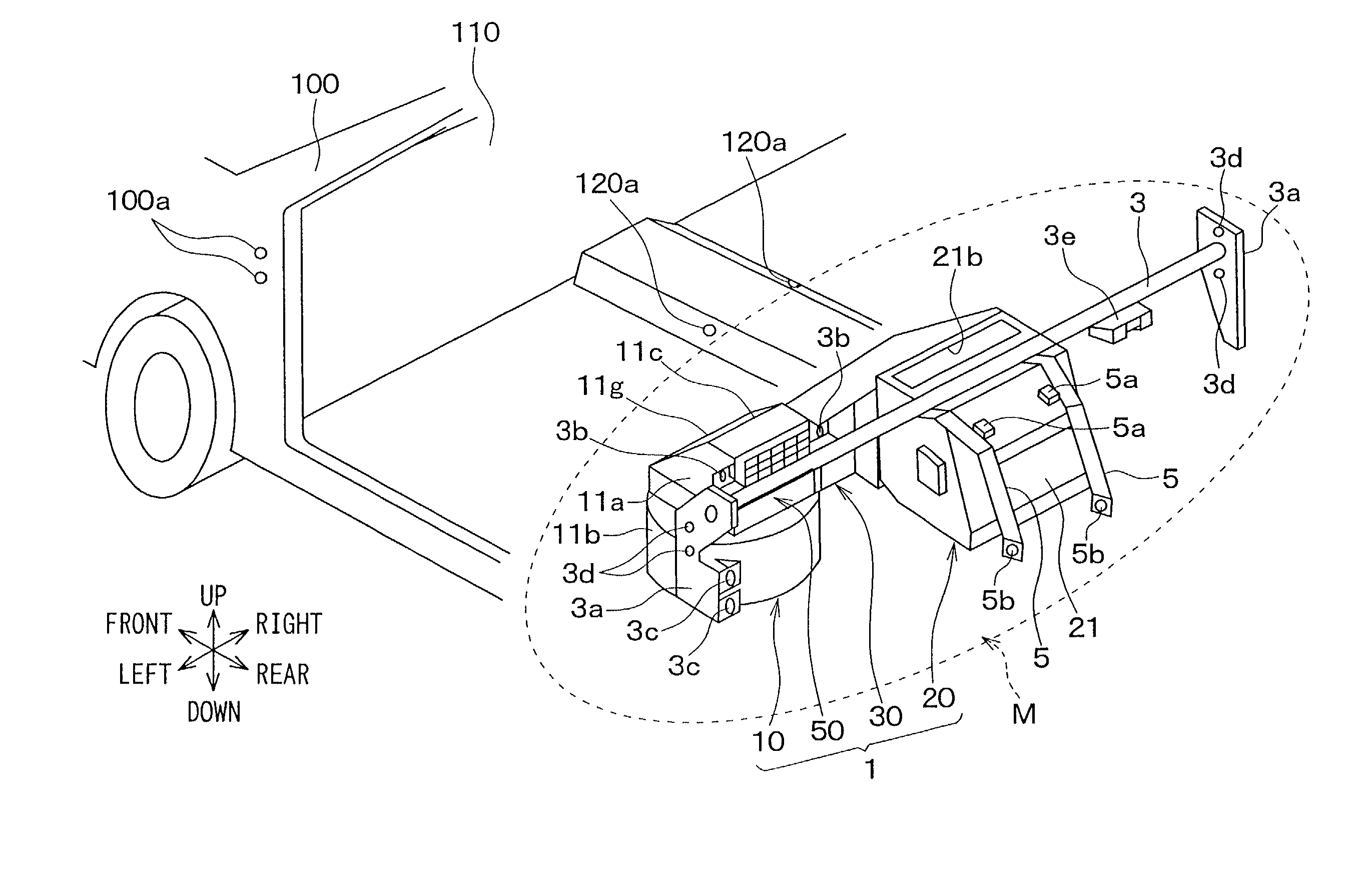 Vehicle air conditioner and mounting structure