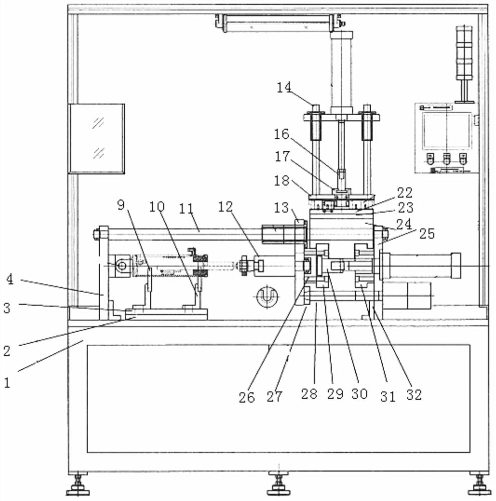 Supporting table for cylinder barrel running-in and internal leakage detection for inclined oil cylinder assembly
