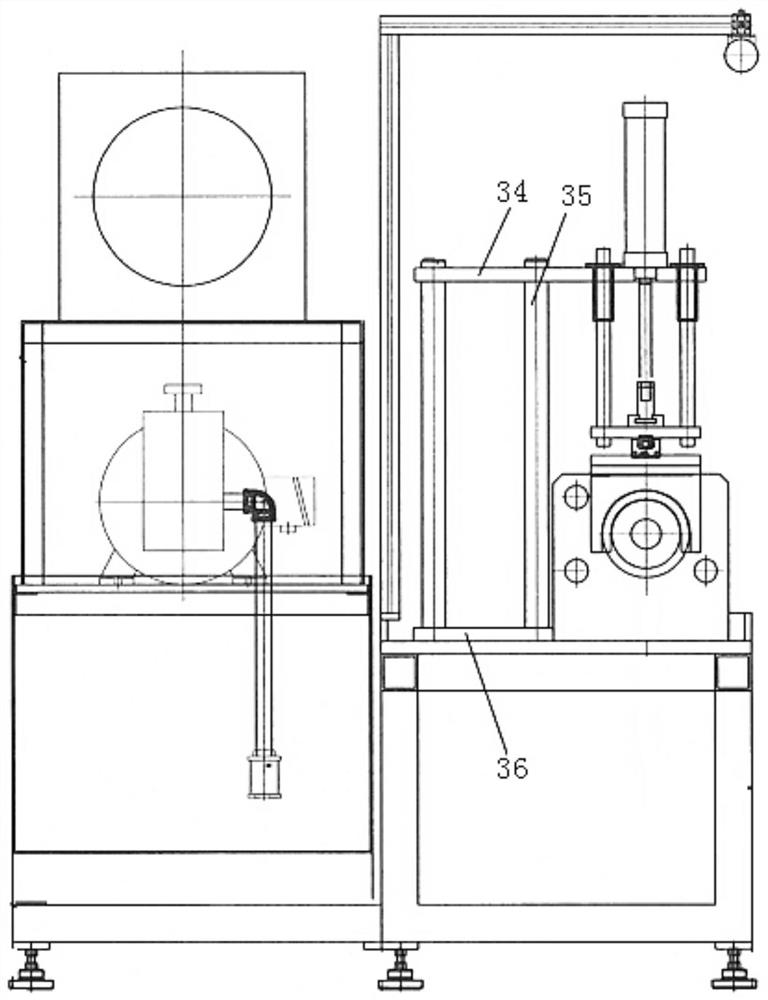 Supporting table for cylinder barrel running-in and internal leakage detection for inclined oil cylinder assembly