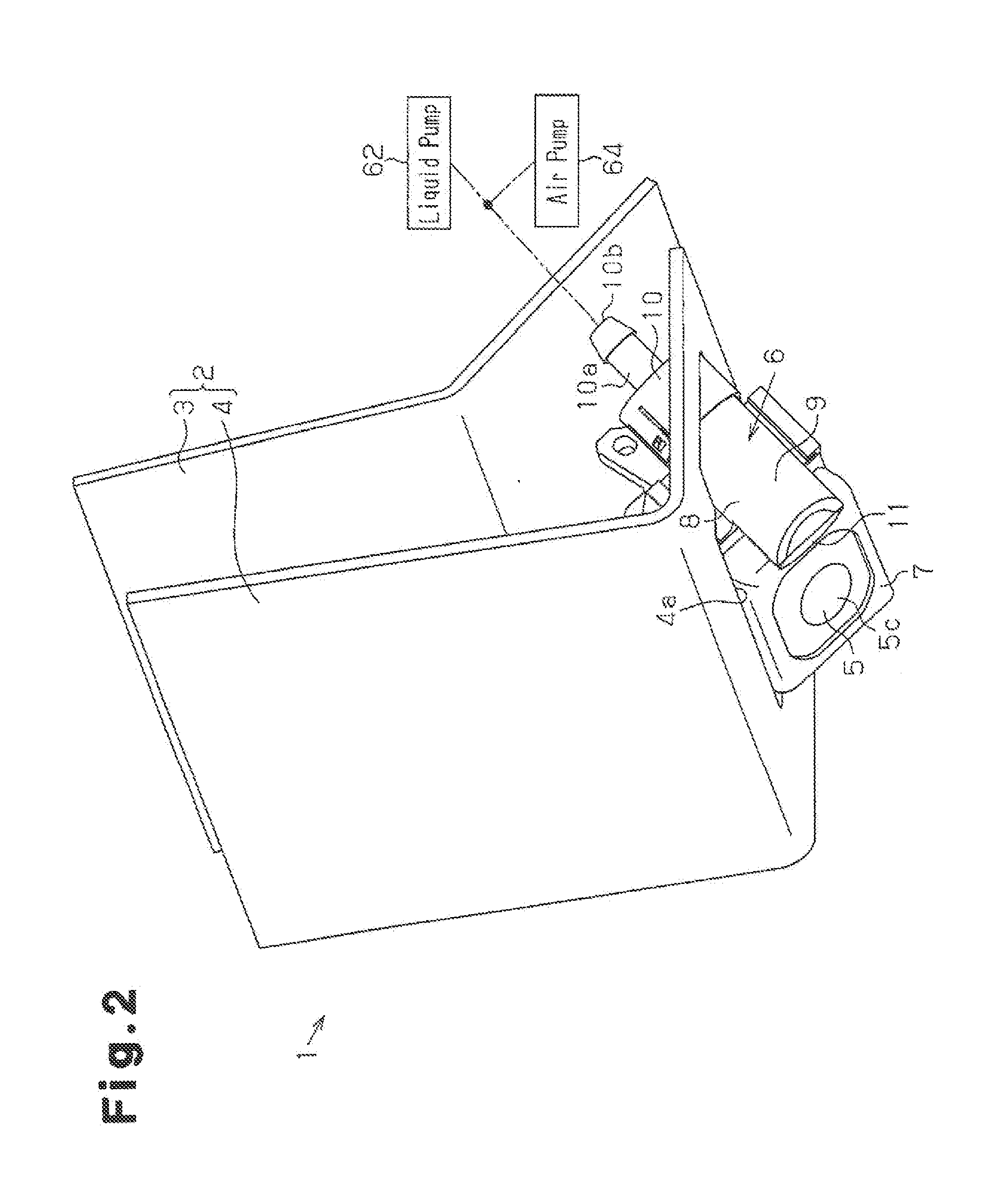 Cleaning device for on-vehicle optical sensor