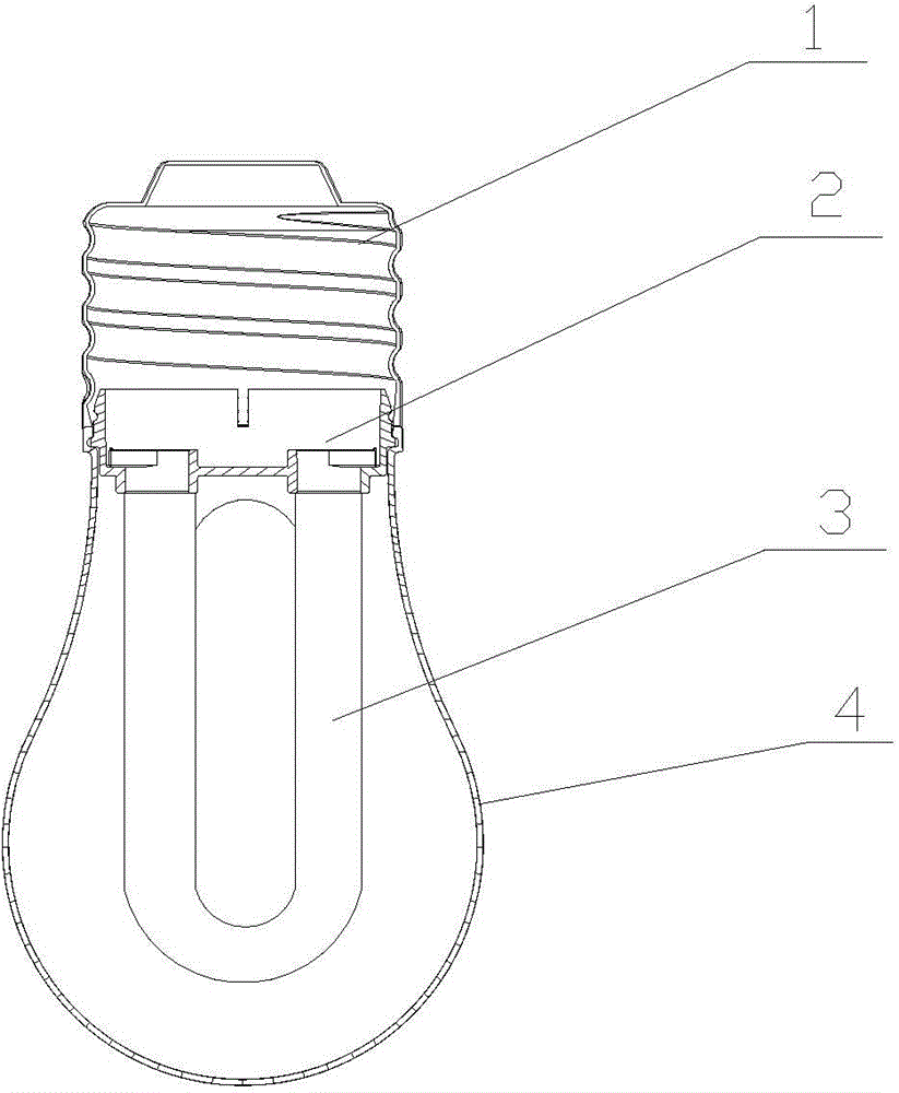 Small electronic energy-saving bulb with three primary colors