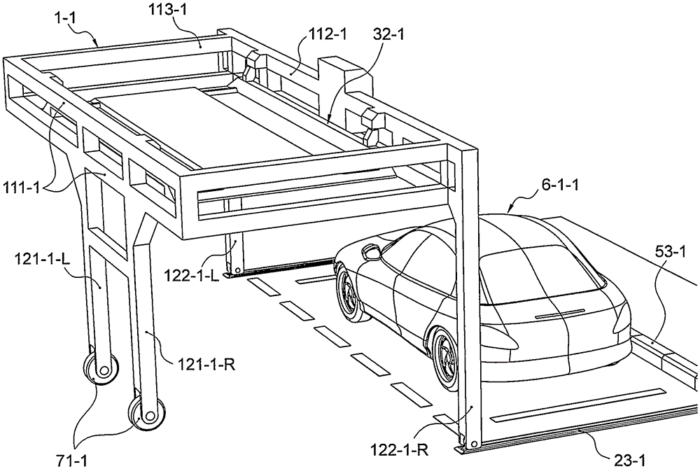 Double-layer parking device with lifting transverse-movement mechanism