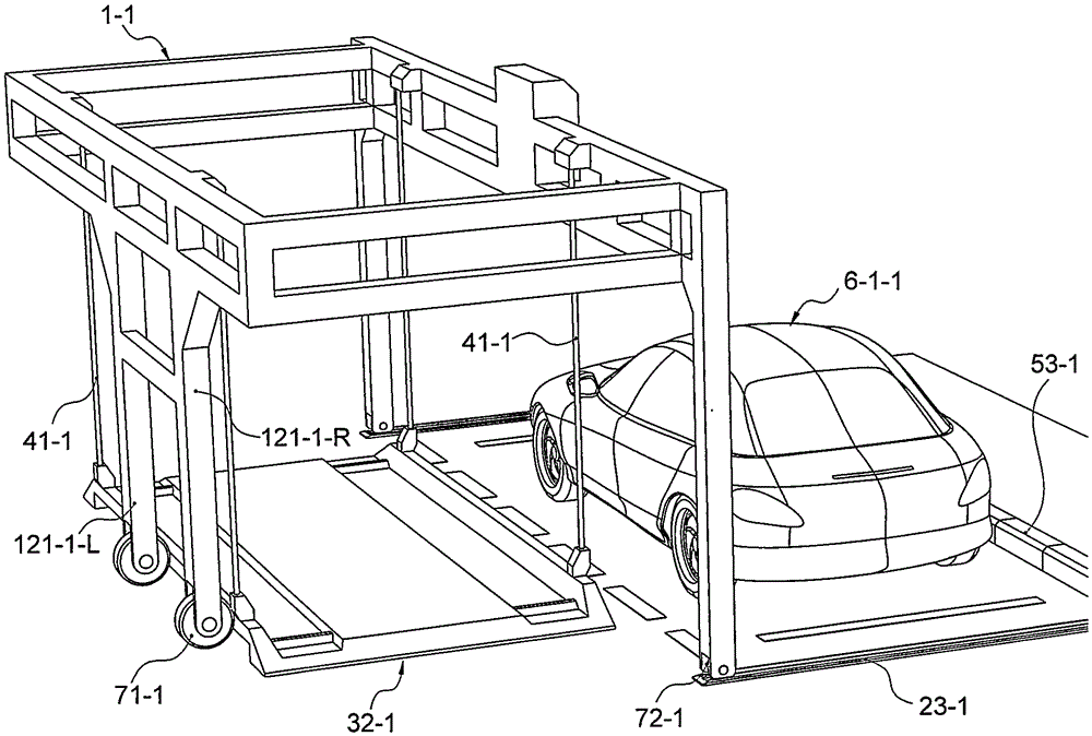 Double-layer parking device with lifting transverse-movement mechanism