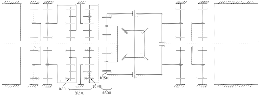 Electric differential device with torque fixed-direction distribution function