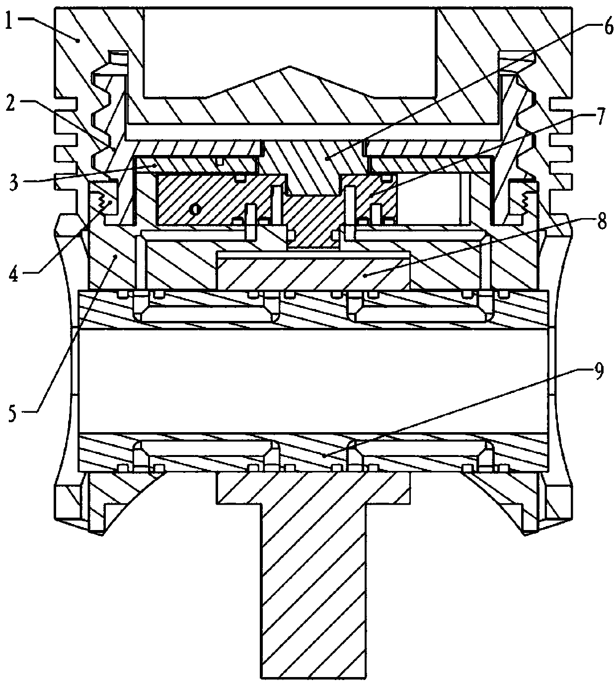 Variable compression ratio piston with limiting ring structure