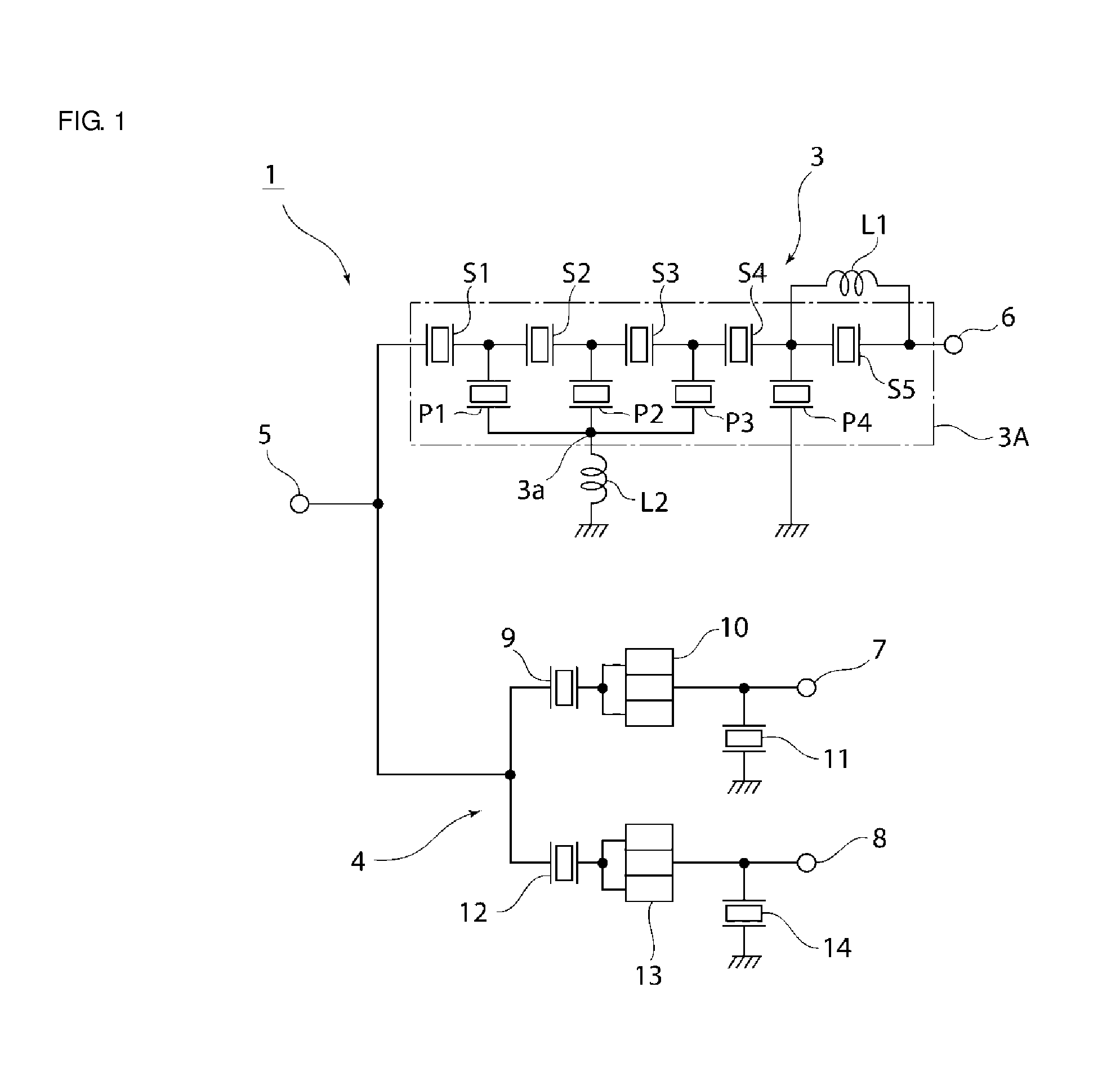 Elastic wave filter device and duplexer