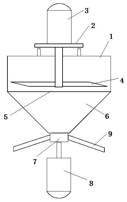 Crushed material feeder for fishpond