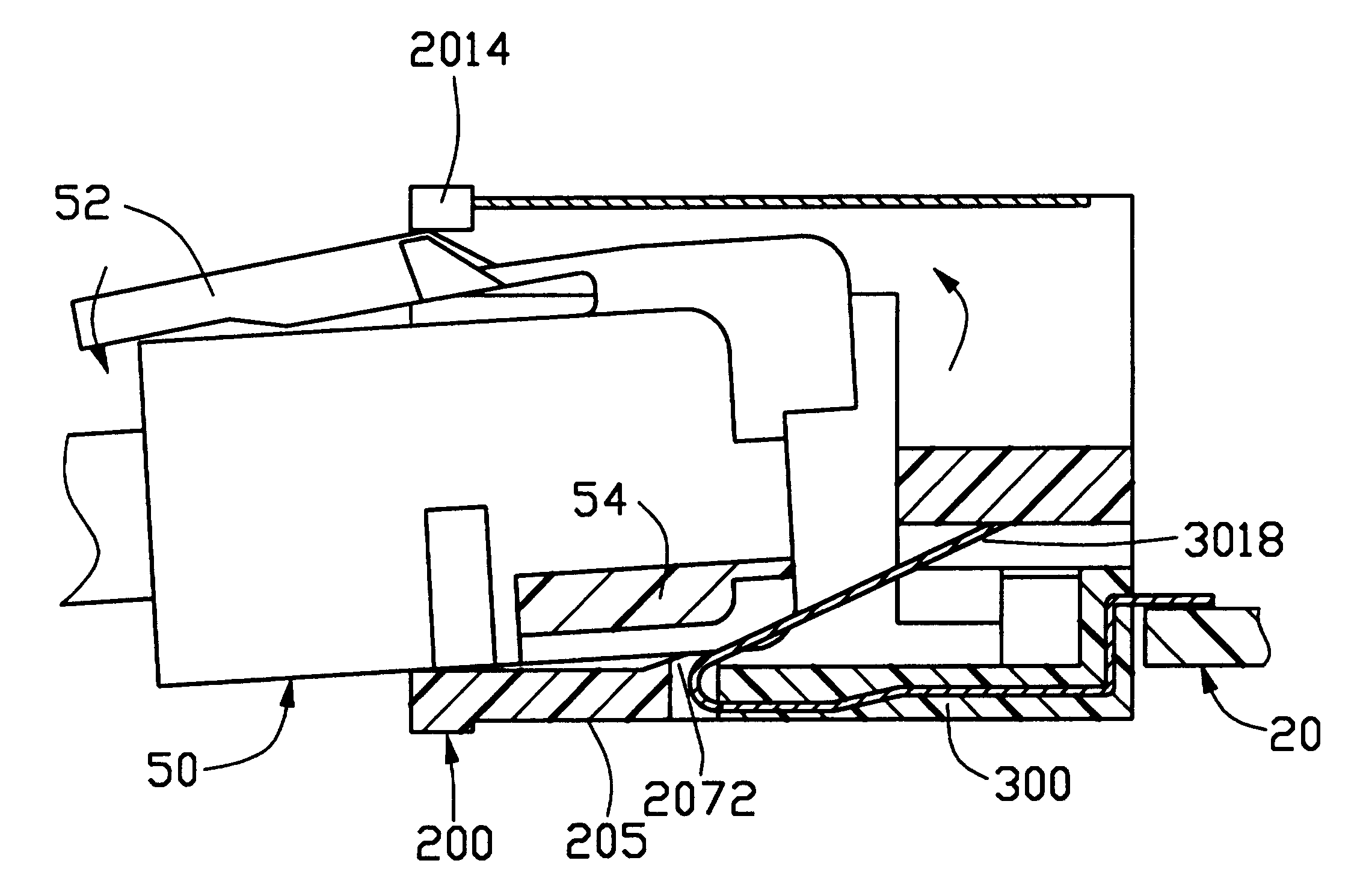 Low profile electrical connector assembly with low insertion force