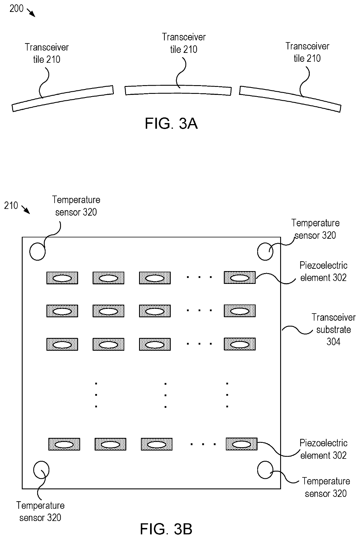 Imaging devices having piezoelectric transceivers