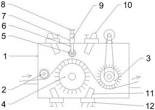 Non-woven carding dust-removing device