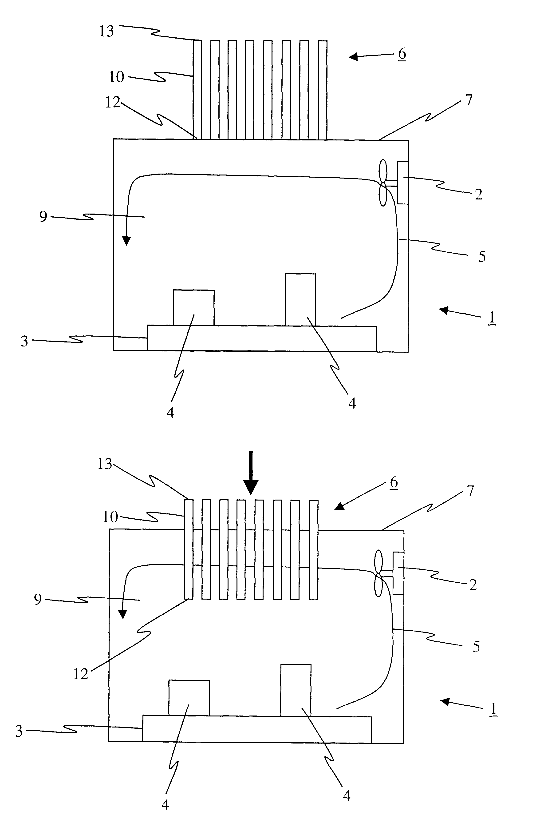 Moveable heat exchanger