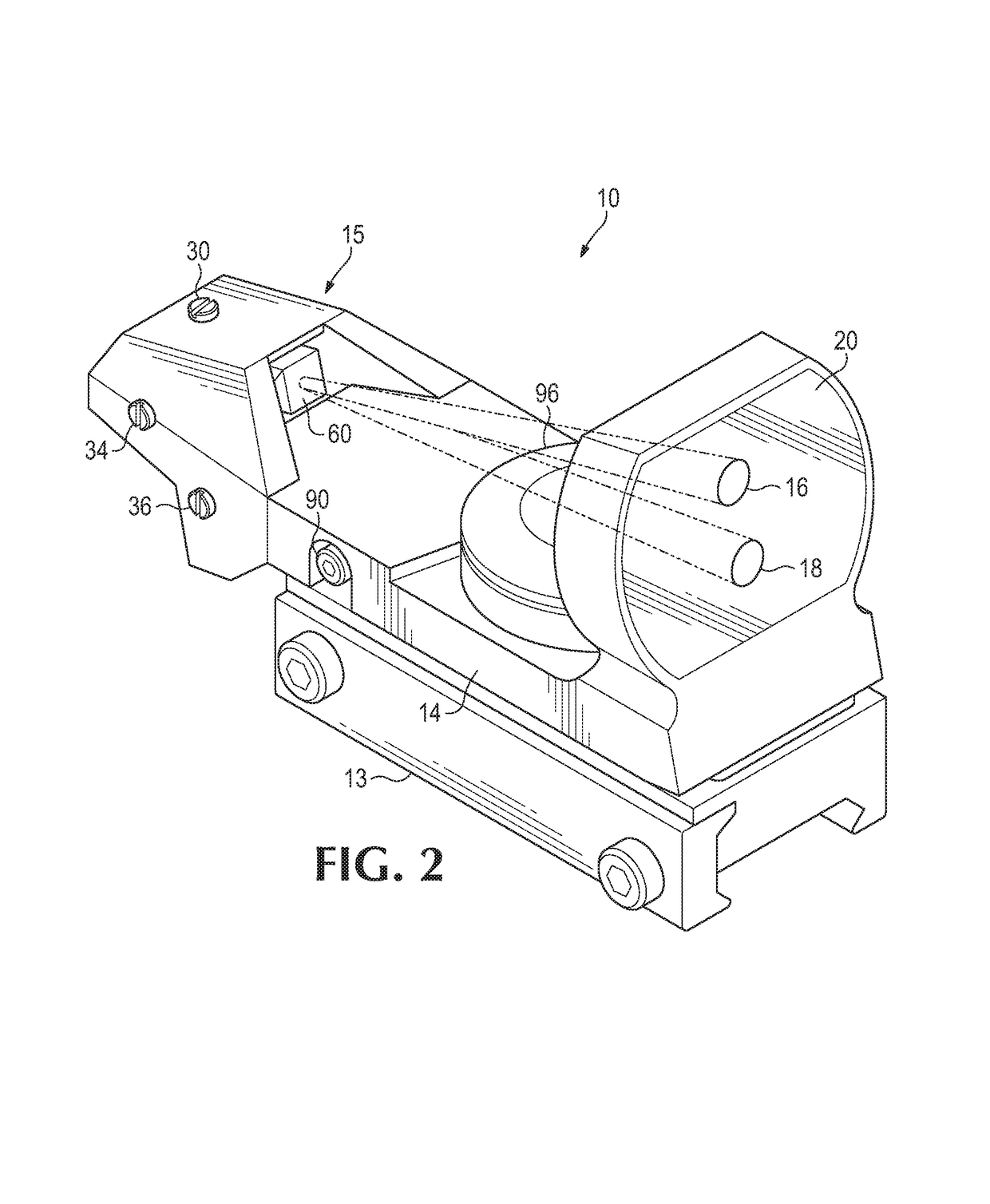 Reflex sight with two position-adjustable reticles