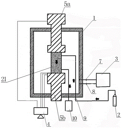 Device and method for measuring permeability of rock in fracturing process