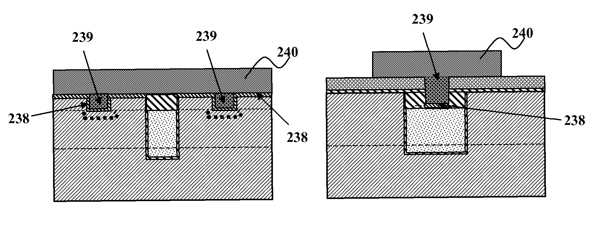 High density trench MOSFET with single mask pre-defined gate and contact trenches