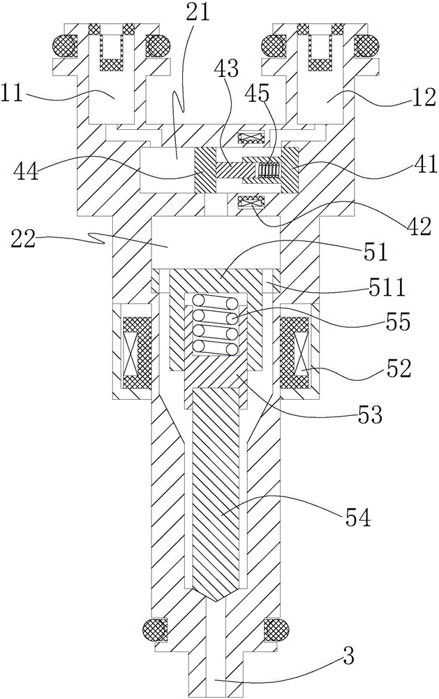 Double-fuel integrated electronic control ejector