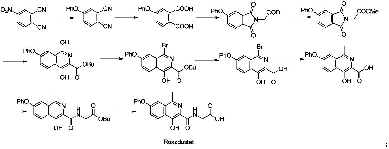 Preparation method of Roxadustat intermediate