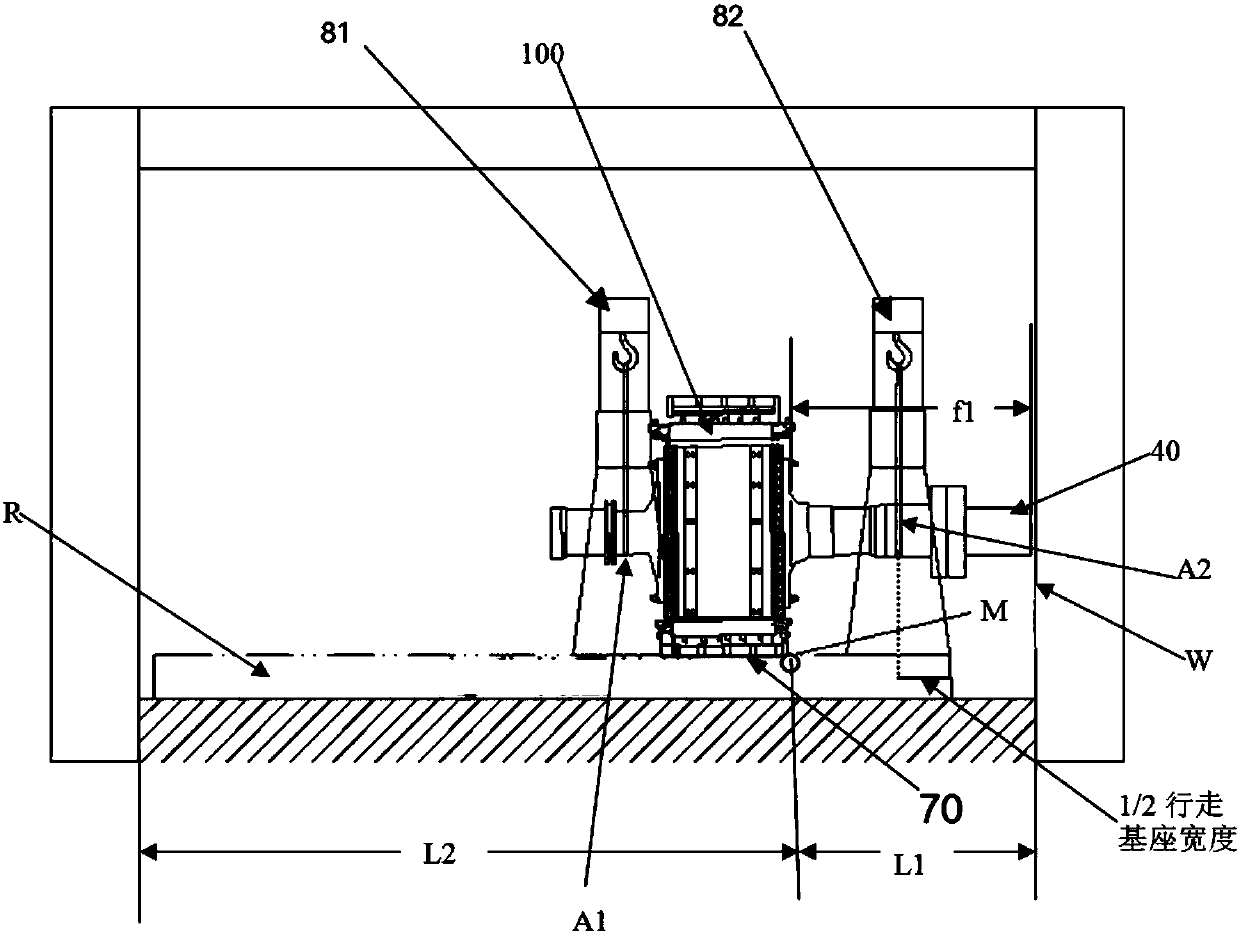 Limit short shaft hydraulic motor core pulling method