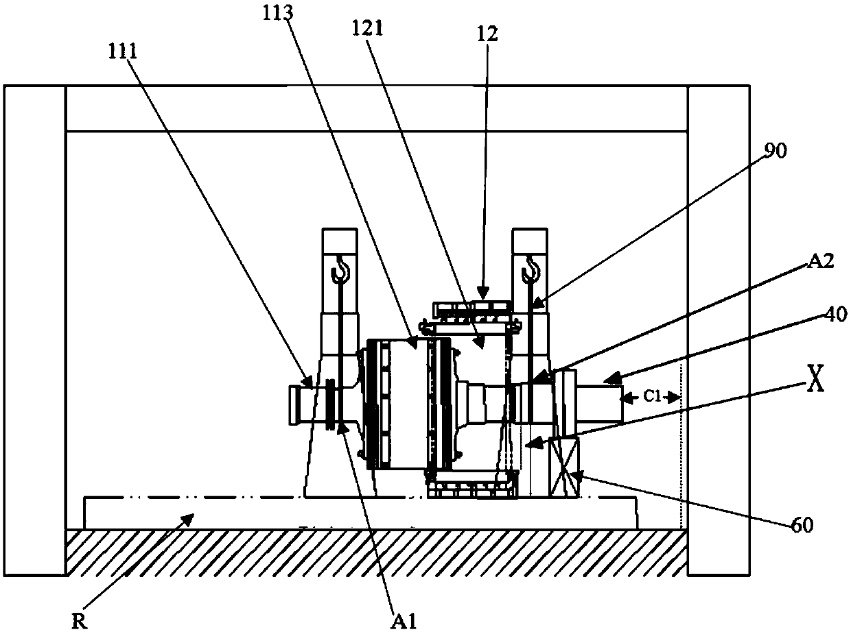 Limit short shaft hydraulic motor core pulling method