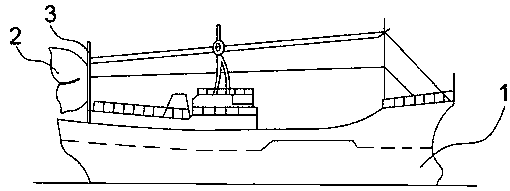 An anti-roll squid fishing stern sail
