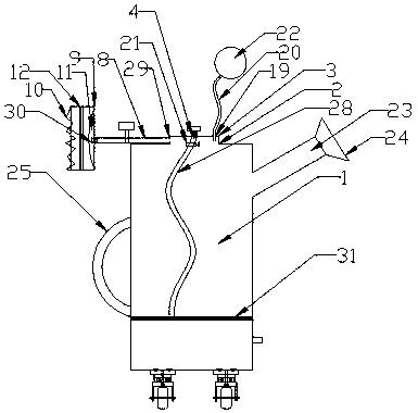 A disinfection device for biopharmaceuticals