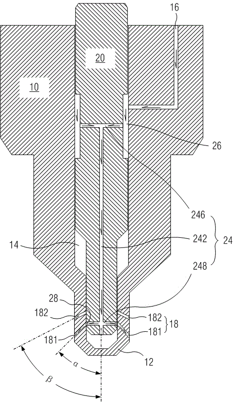 Needle valve component for fuel injection device