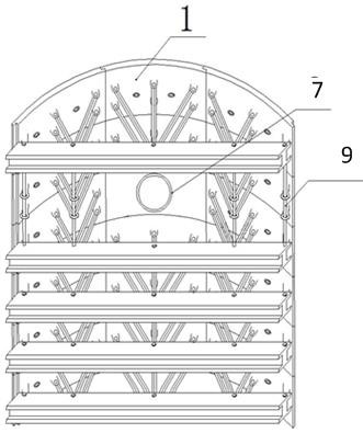 A support structure and construction method of a sandbar composite tile-plate type foundation pit