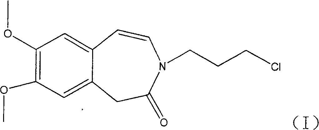 Preparation of 3-(3-chlorine propyl)-7, 8-di methoxy-1, 3-dihydrogen-2H-3-benzo aza -ketone