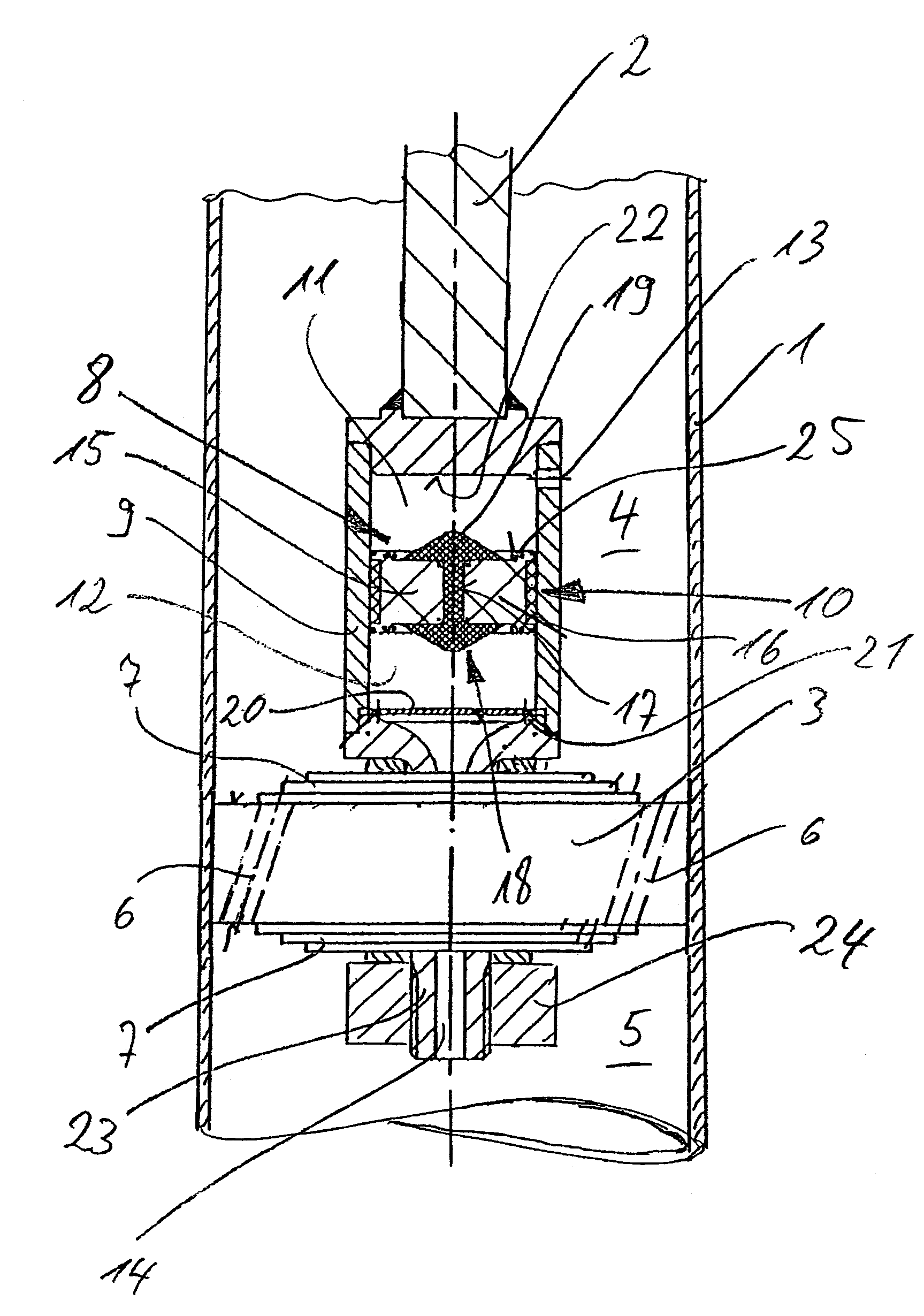 Dashpot with amplitude-dependent shock absorption