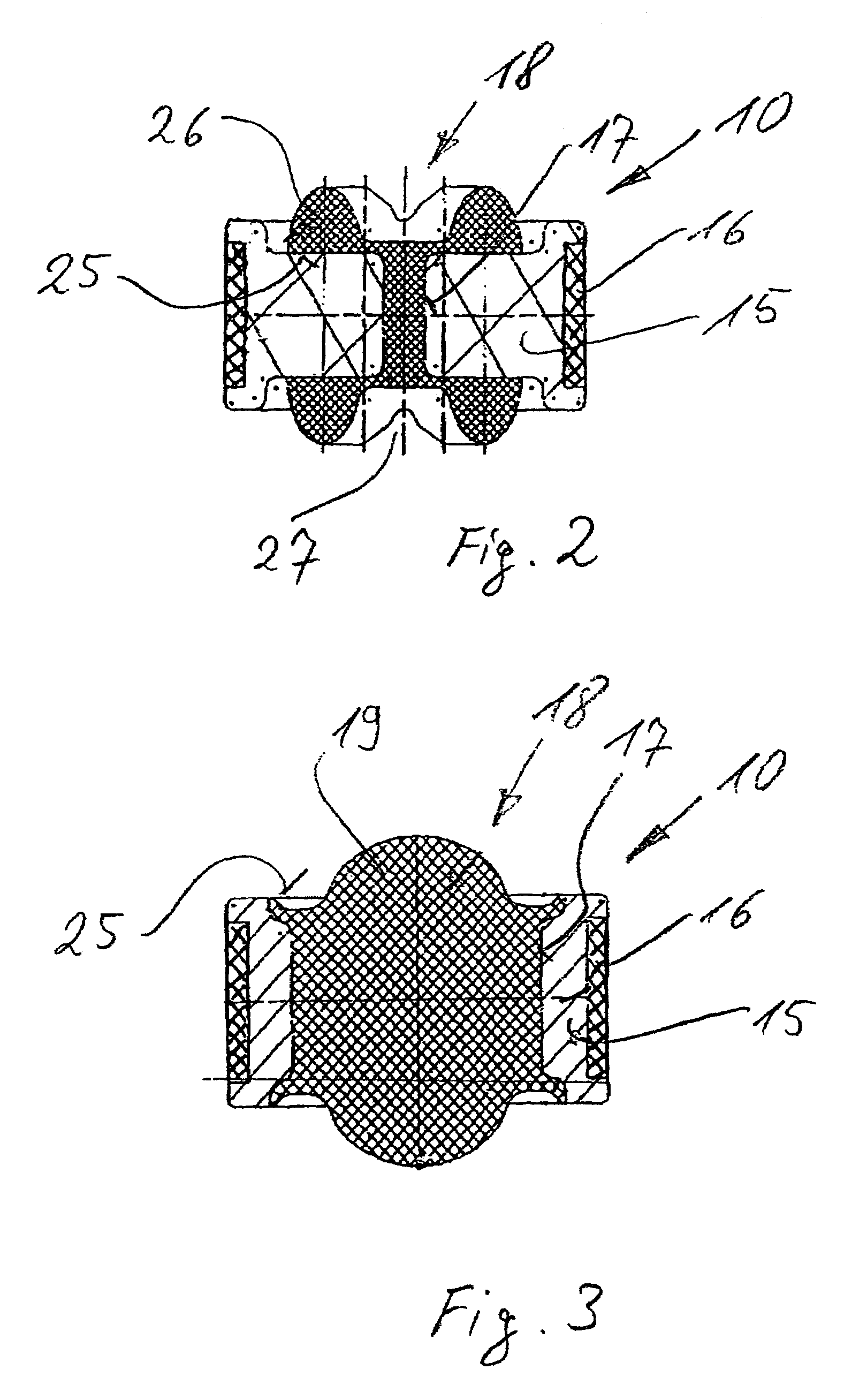 Dashpot with amplitude-dependent shock absorption