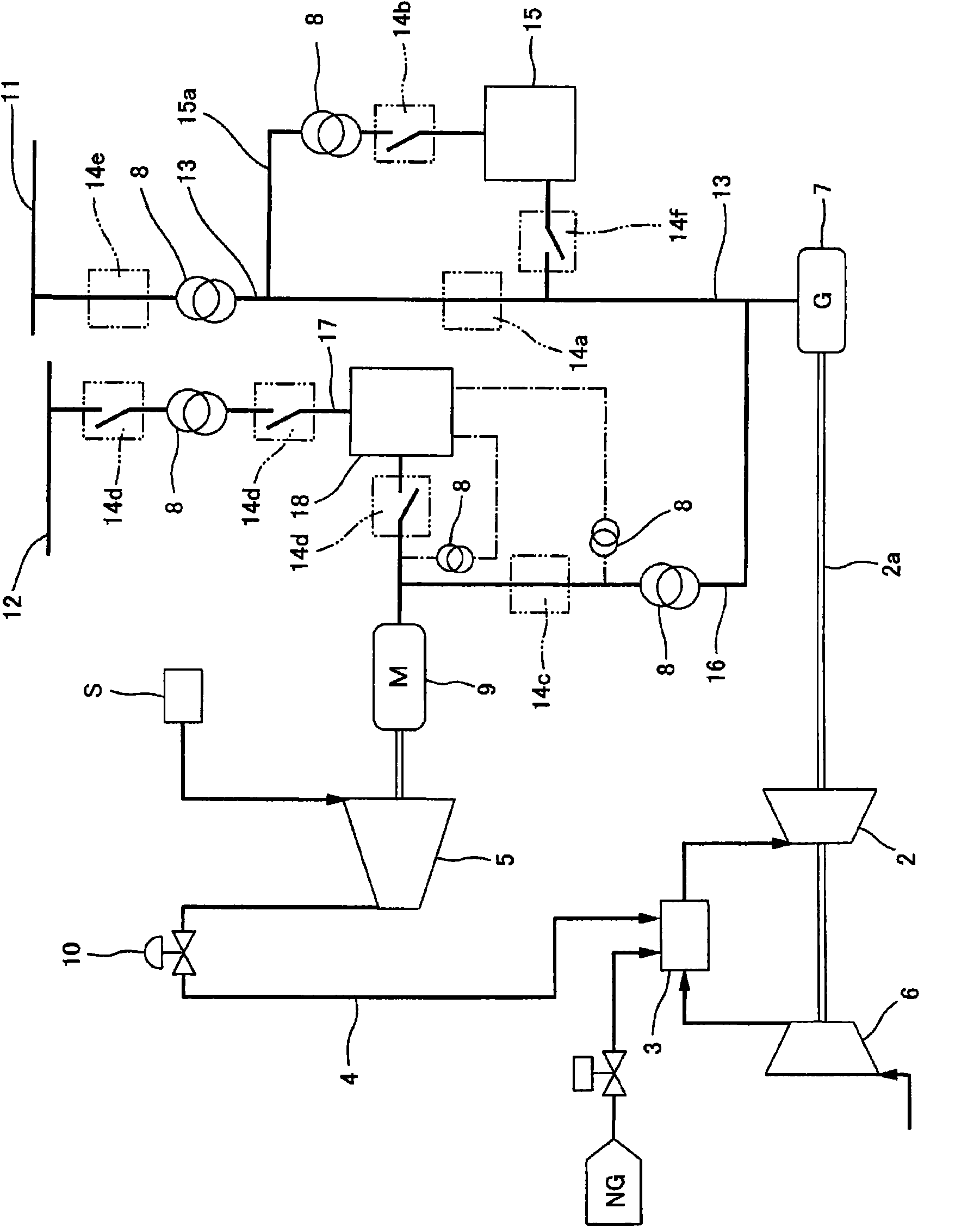 Gas turbine power generation system and its operation control method