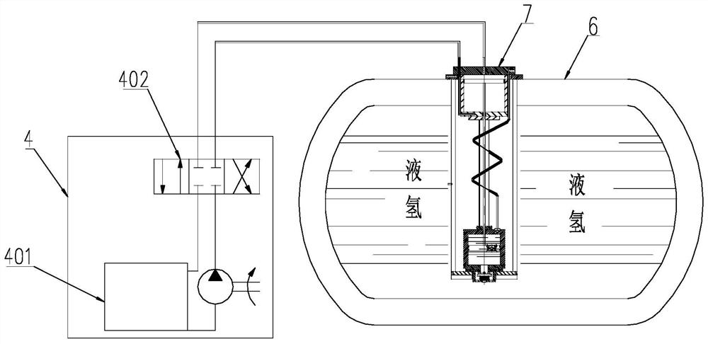 Reciprocating submerged liquid hydrogen pump capable of effectively reducing heat transfer loss