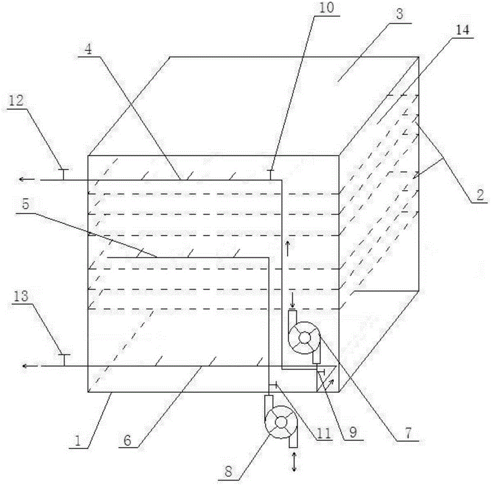 Bi-directional ventilation superficial-layer static composting device and method for composting by utilizing same