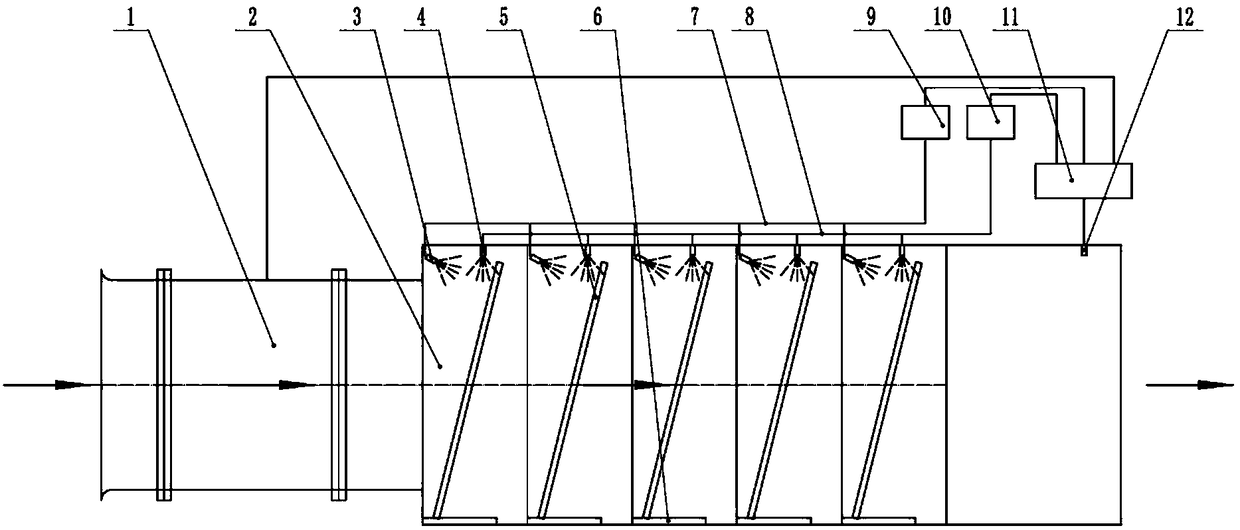 Adhesive dust collection system for dust removal in coal mine excavation working face