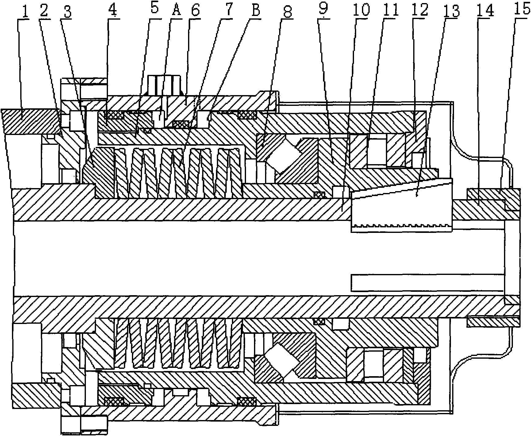 Hydraulic chunk with function of compensatory clamping