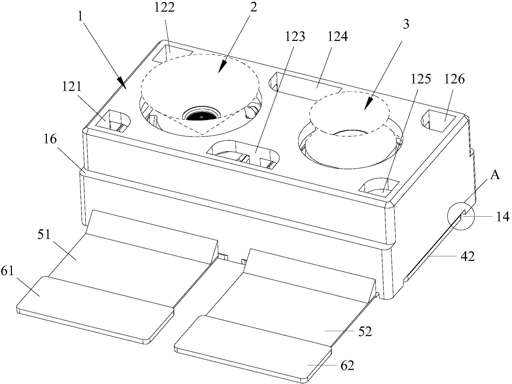 Dual-camera device and terminal equipment thereof