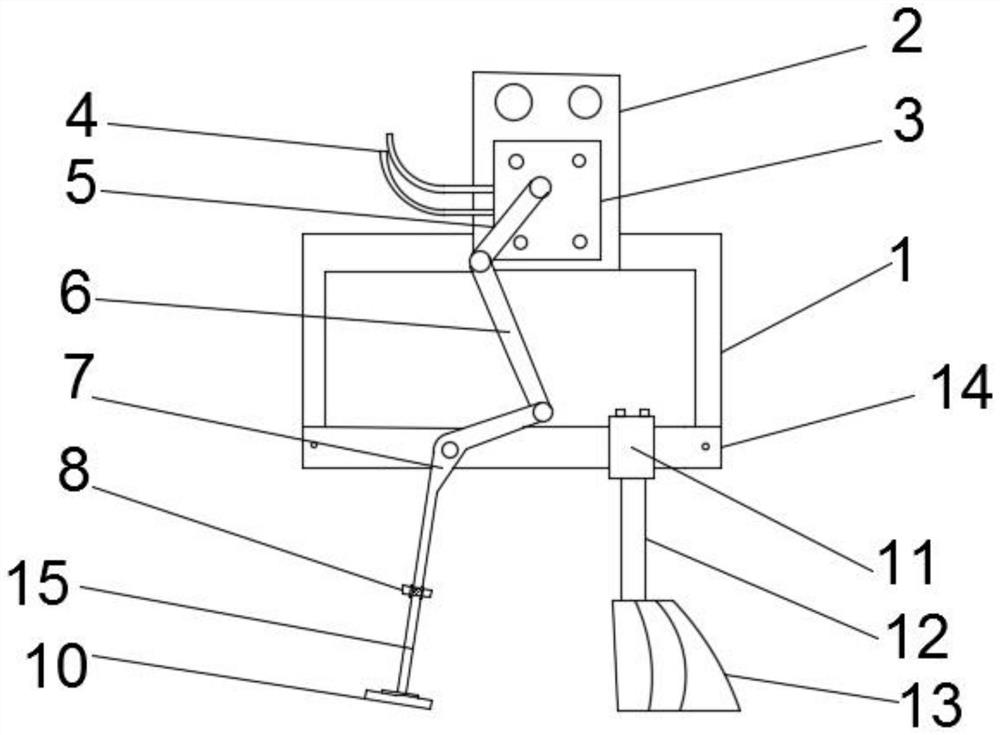 Device for cleaning ground of rock foundation pit