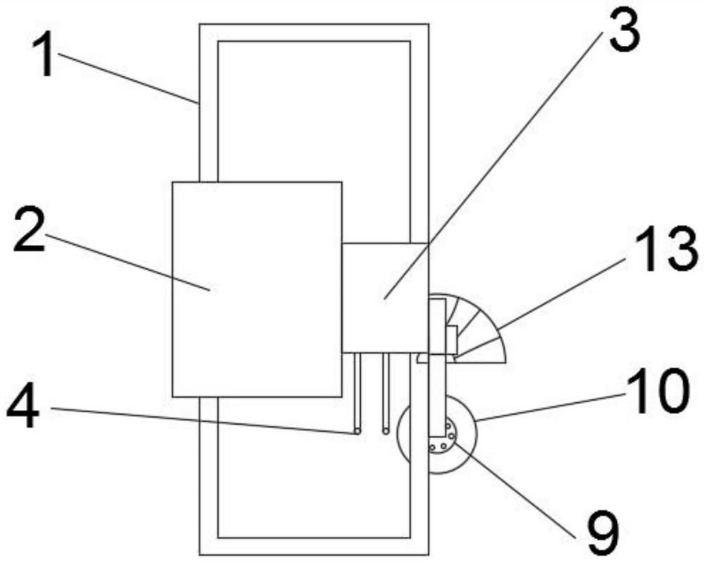 Device for cleaning ground of rock foundation pit