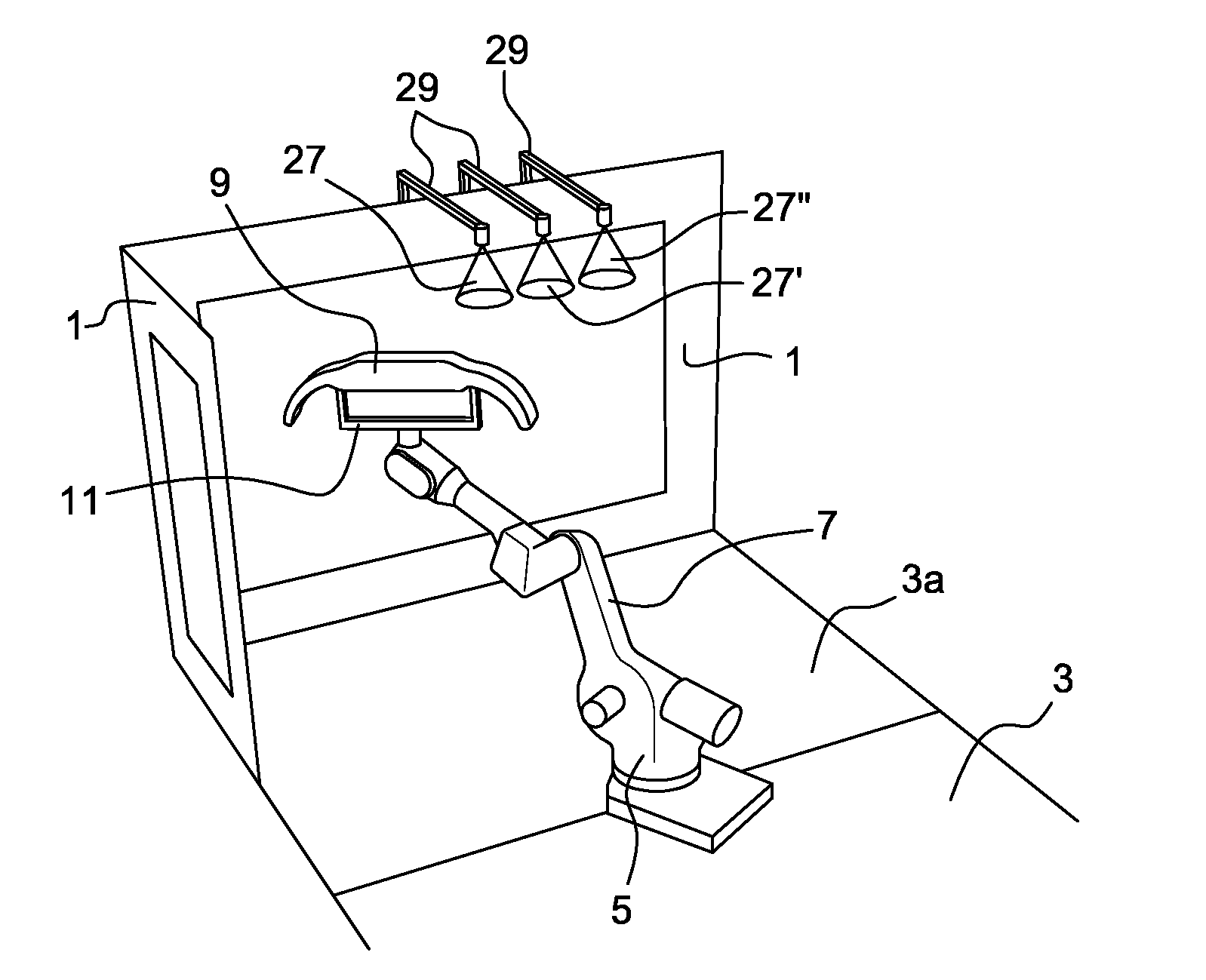 Method and system for painting a part of a motor vehicle body