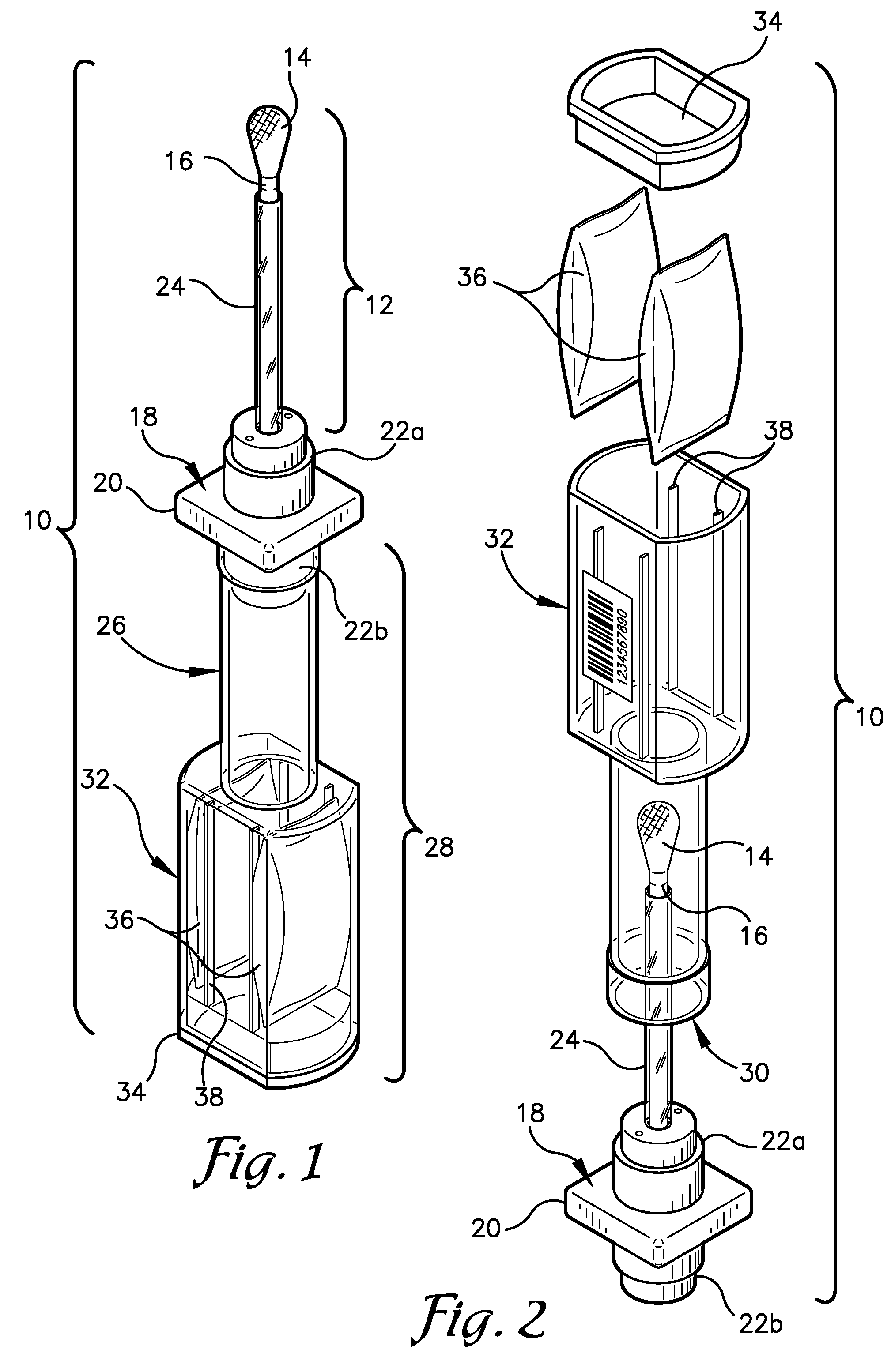 Evidence collector with integral quantified reagents and method of modulating specimen drying time