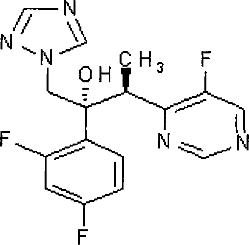 Novel voriconazole broad-spectrum antifungal medicine compound, broad-spectrum antifungal medicine composition and application thereof