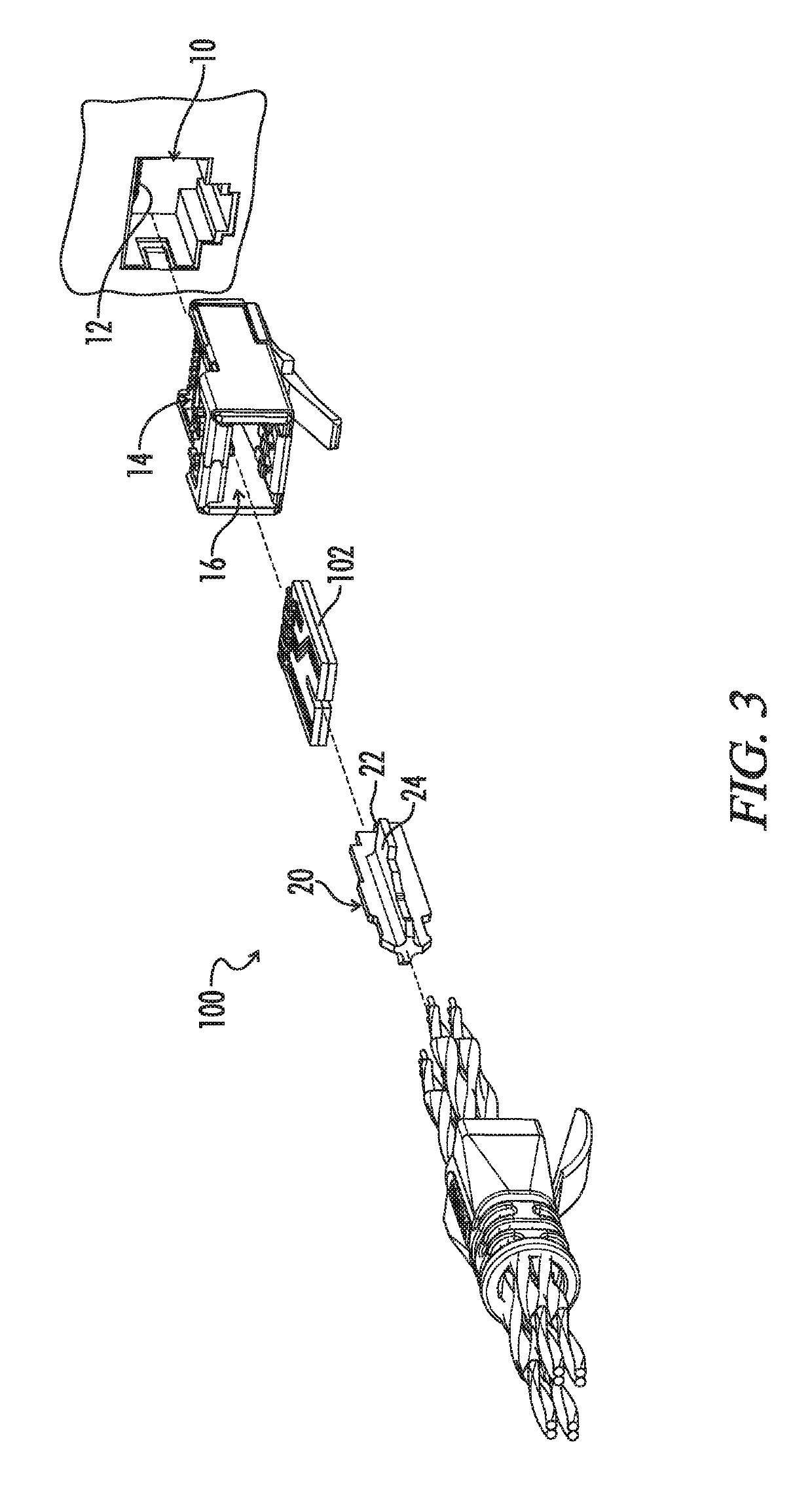 Modular connector plug for high speed data transmission networks