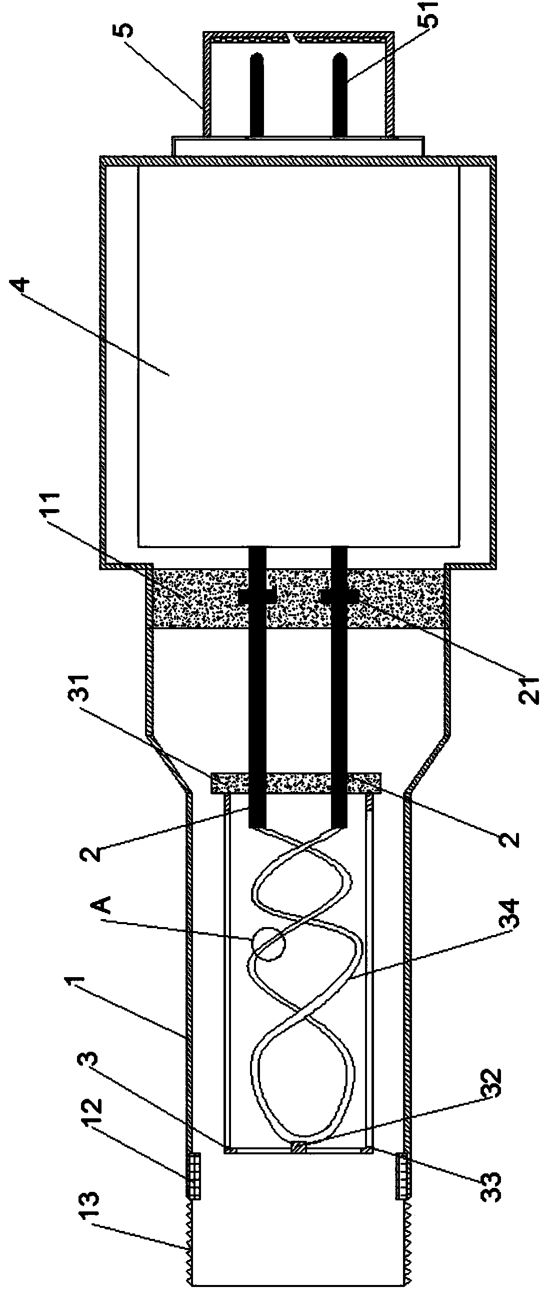 Connection terminal for detecting vacuum degree