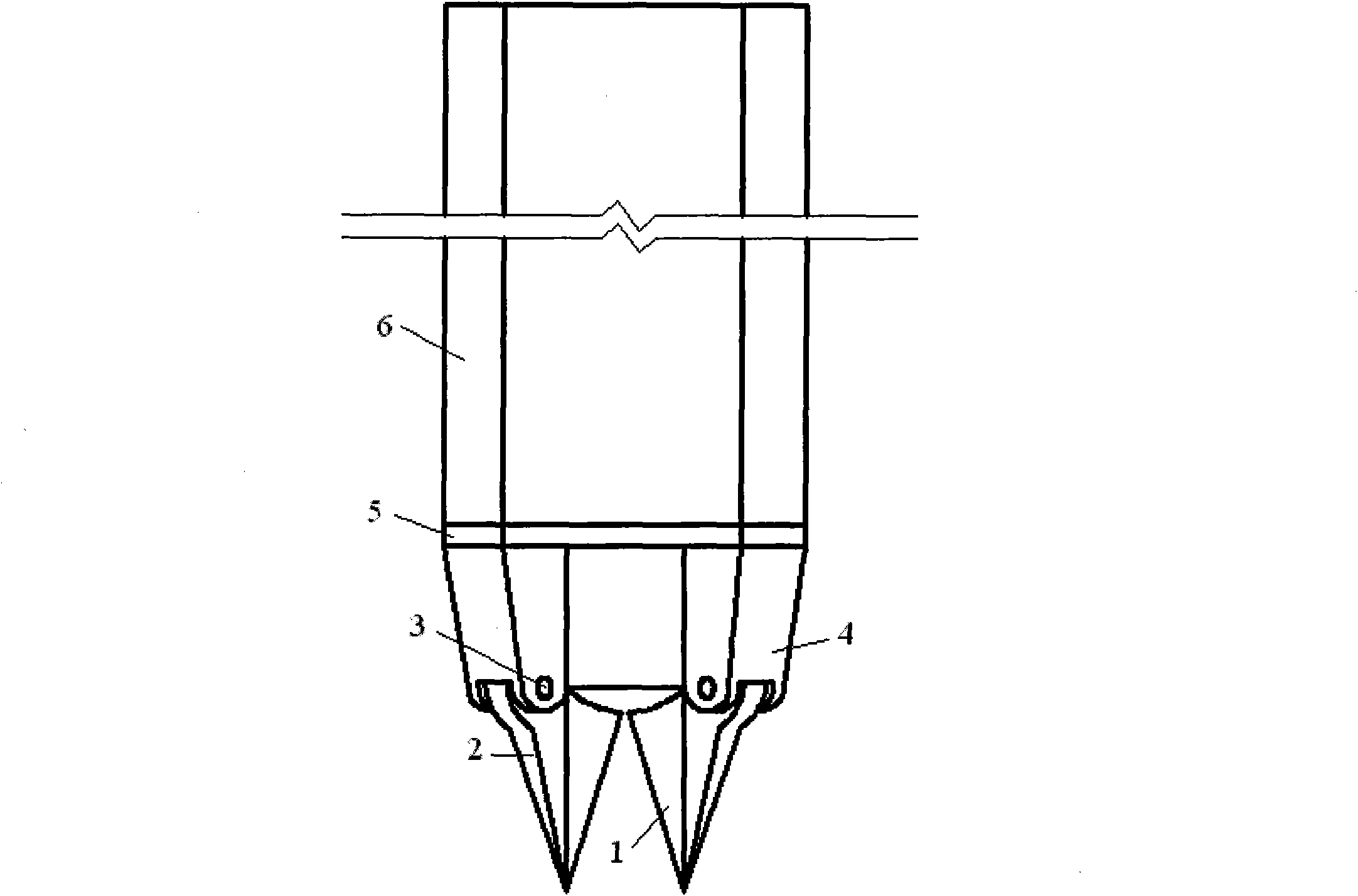 Valve pile tip structure device of cast-in-place X-shaped concrete pile and using method thereof