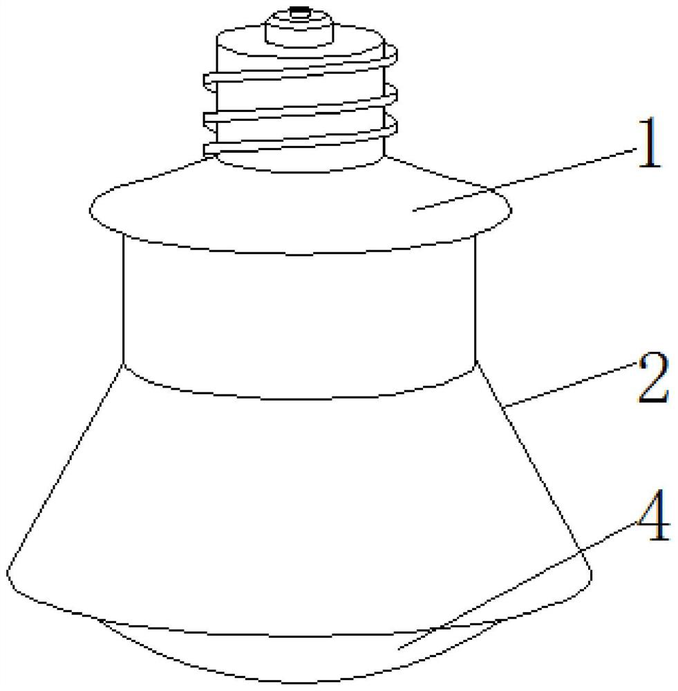 Heat conduction device and heat conduction method for LED high-power lighting lamp