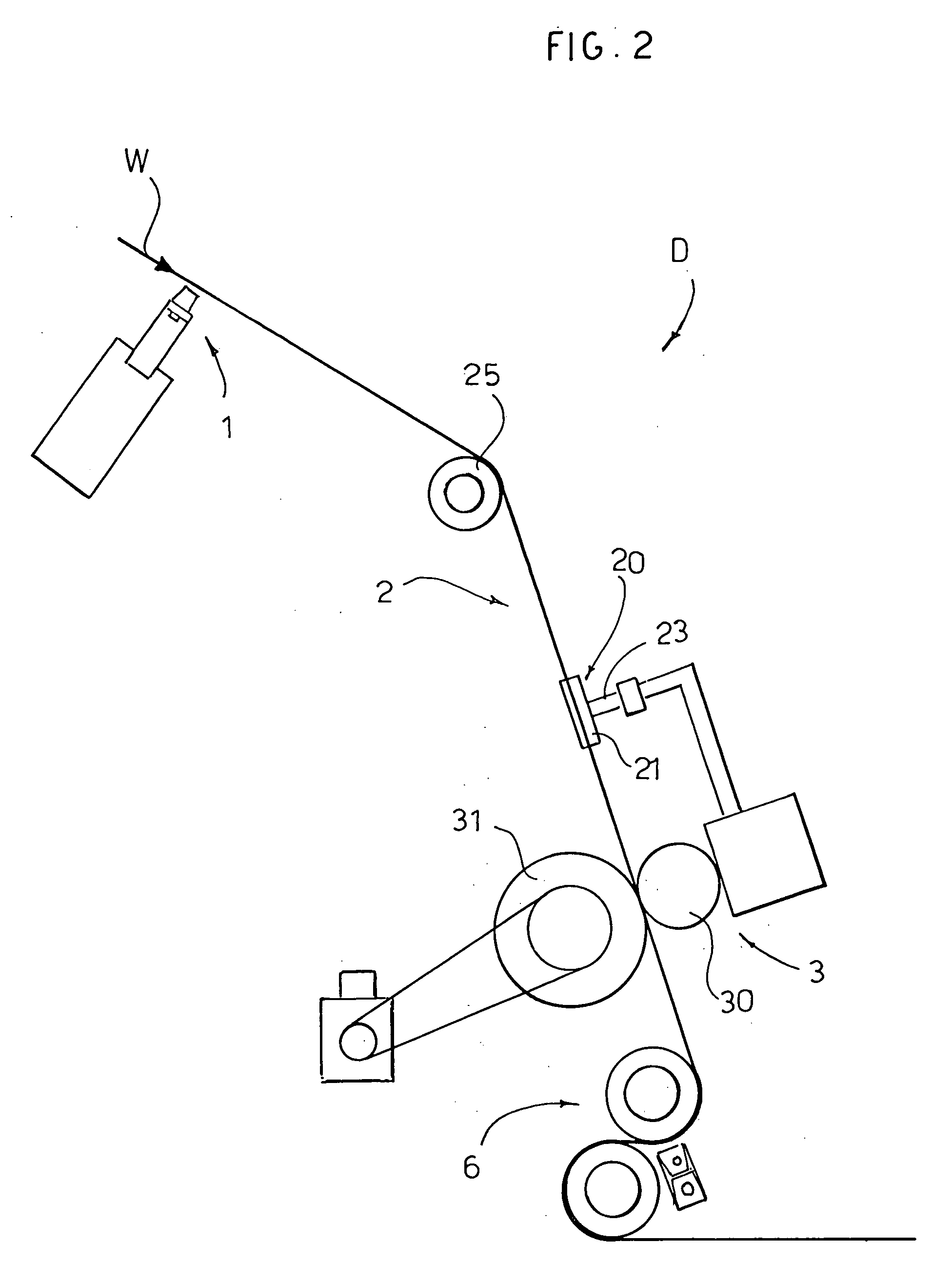 Device and method for stiffening a web destined to be wound in logs