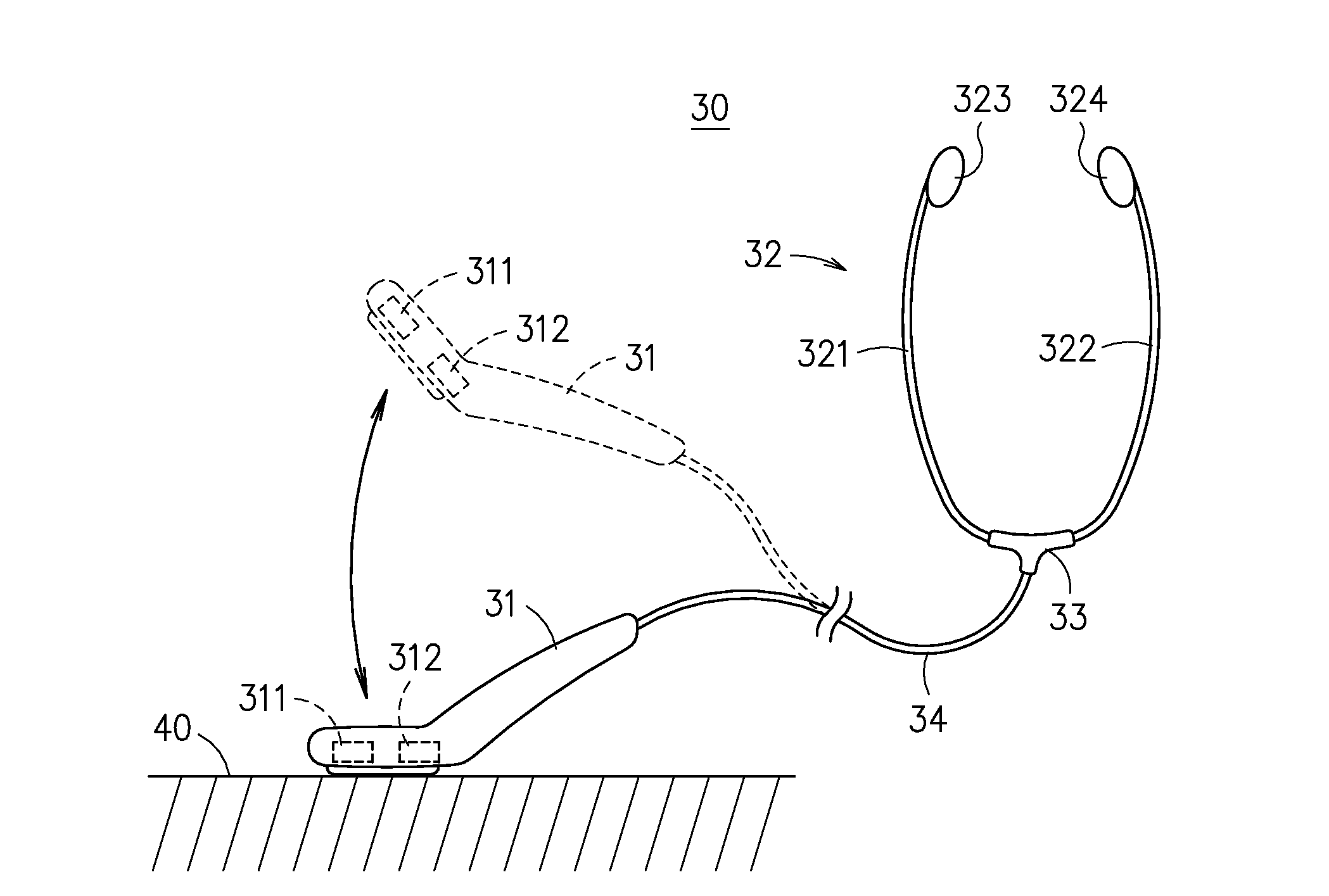 Electronic stethoscope and the stepthoscope auscultation method using the same