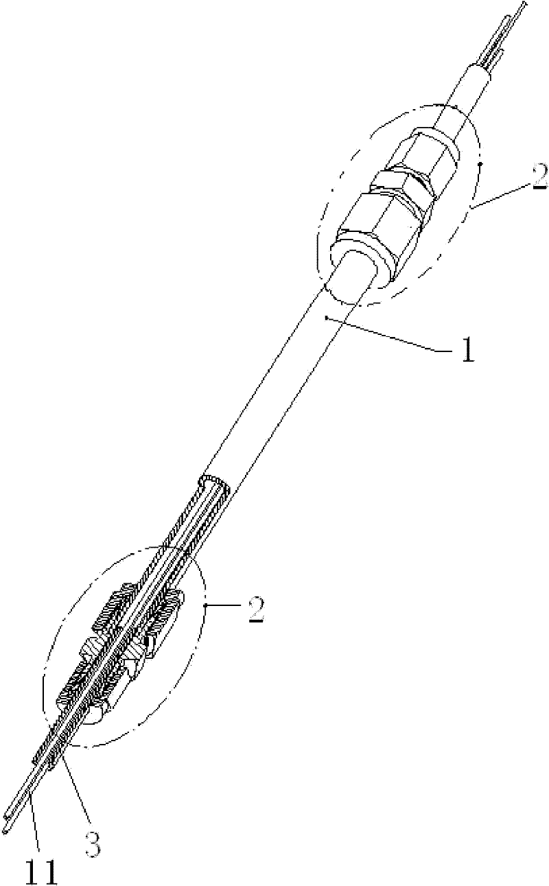 Underground optical cable connecting device