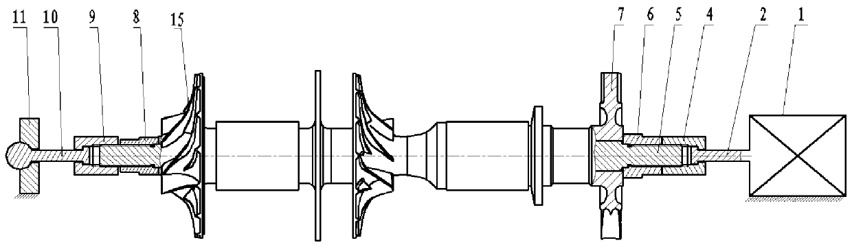 A tightening method for a shaft system of a helium gas turbine and an axially loaded tightening tool